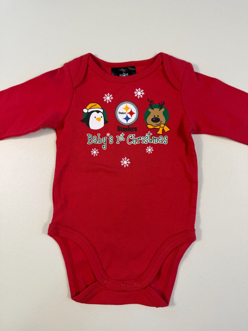 Pittsburgh Steelers Baby 0-3M 1st Christmas Bodysuit NWT NFL
